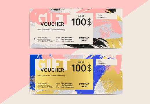 Abstract Patterned Gift Voucher Layout 2