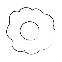 blurred silhouette of flower in closeup