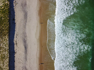 Fototapeta na wymiar Aerial of Beautiful Cape Cod Beach and Ocean