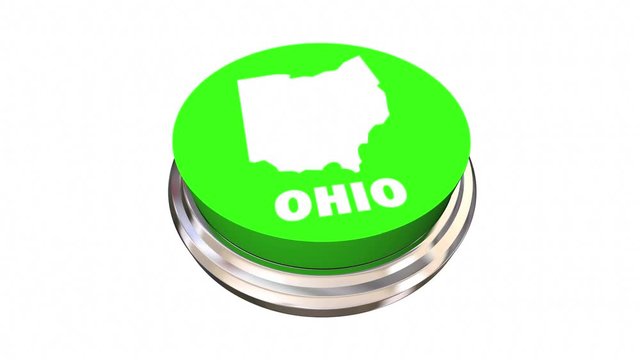 Ohio OH State Button Best Location Choice 3d Animation