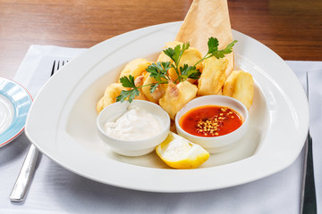 Breaded Prawns - King prawns coated in plain and spicy breadcrumbs and deep-fried