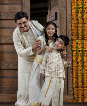 Portrait of a South Indian family 