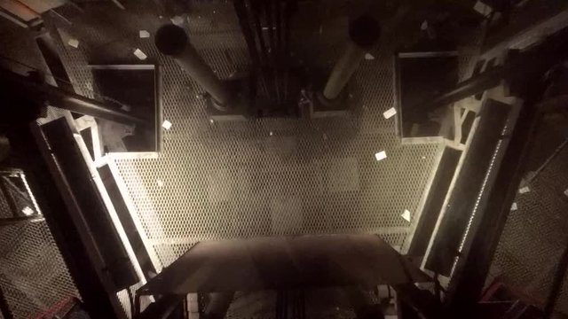 Time lapse - shaft elevator going down