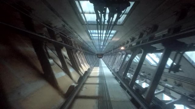 Time lapse - shaft elevator going up