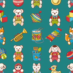 Child toy seamless pattern. Design element 