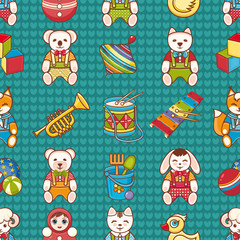 Child toy seamless pattern. Design element 