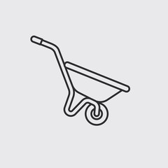 simple wheelbarrow icon