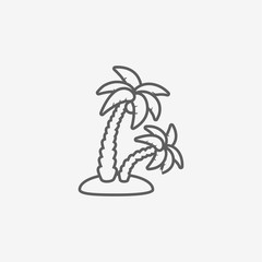 palm tropical trees. Island