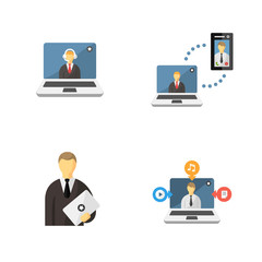 laptop and people icons