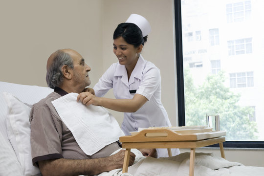 Nurse helping a patient 