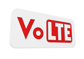 Voice over LTE Sign Isolated