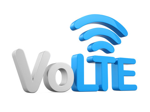 Voice over LTE Sign Isolated