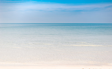 Empty sea and beach background with copy space