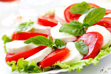 Delicious salad caprese