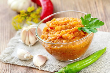 Homemade caviar made of vegetables