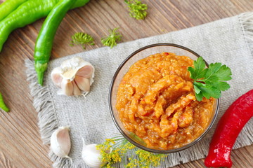 Homemade caviar made of vegetables