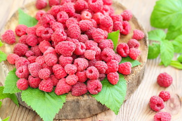 Fresh ripe raspberry