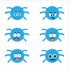 Spider. A set of spiders. Halloween element design.