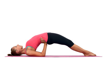 Young woman doing yoga