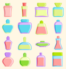 Cosmetics blank package box icon vector container design and parfume