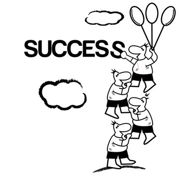 success vector cartoon illustration art. illustration in vector format. see more images related.