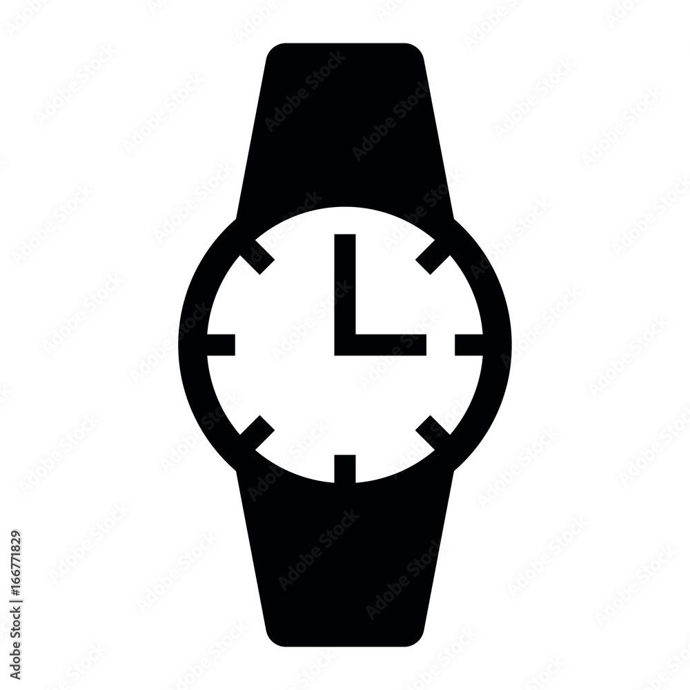 Poster watch icon - clock time symbol vector