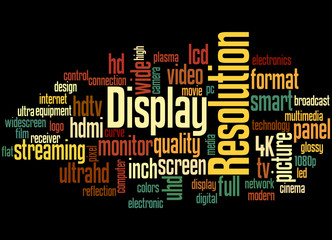 Display Resolution, word cloud concept 5