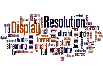 Display Resolution, word cloud concept 6