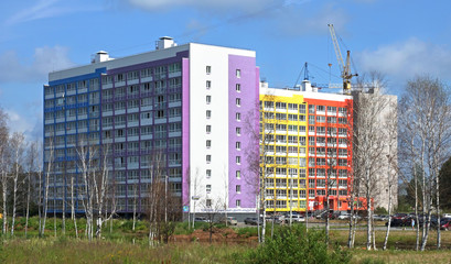 Colorful houses in architecture