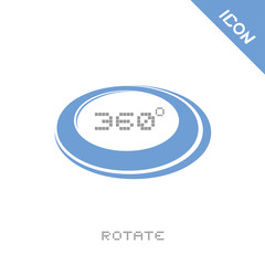 360 degrees rotate icon