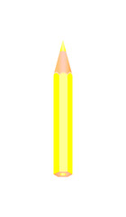Yellow color wooden pencil.