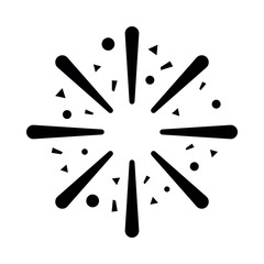 Fireworks icon - New Year celebration party symbol