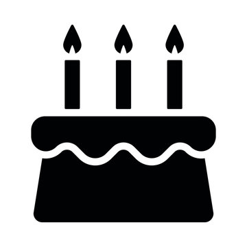 Birthday cake icon - Celebration vector