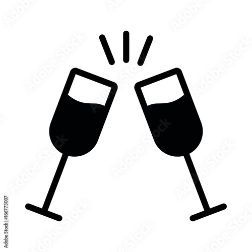 "Celebration icon Champagne glasses " Stock image and royaltyfree