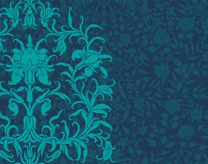 wedding card design, paisley floral pattern , India