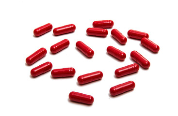 Red capsules isolated