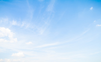 Panorama shot of blue sky and clouds in good weather days