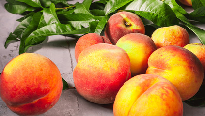 Fresh peaches, Peach fruit background, sweet peaches, group of peaches,sliced peaches, peach slices