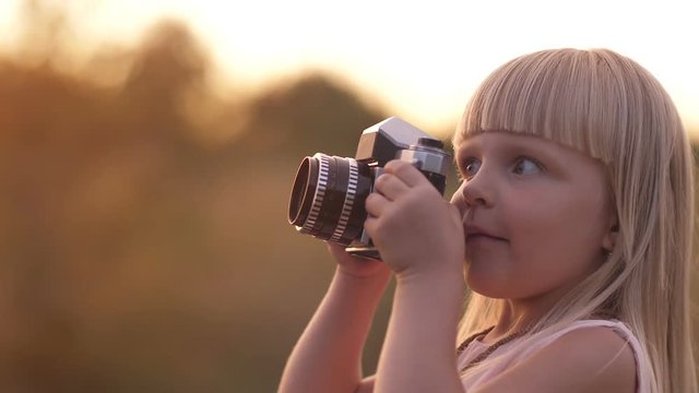 Girl with film camera