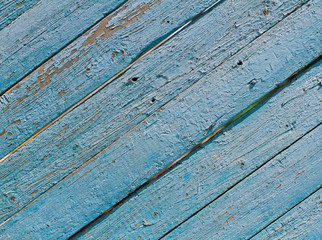 Old blue wooden striped surface as texture or background