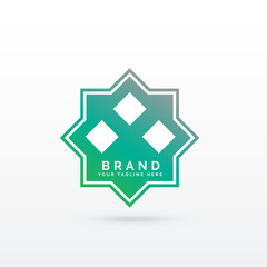 geometric arabic style logo template