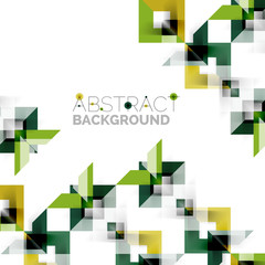 Modern square geometric pattern design on white