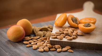Apricot kernel and seed shells