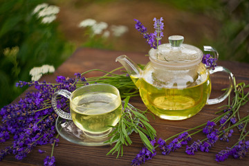 green tea in beautiful cup