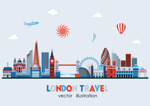 London detailed Skyline. Vector illustration - stock vector