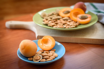 Apricot kernel and seed shells
