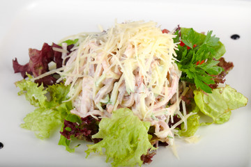 Salad with ham