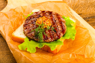 Sandwich with burger cutlet