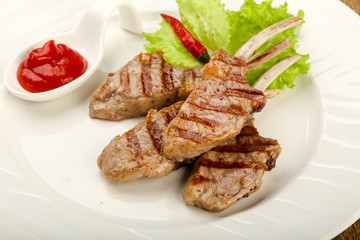 Grilled lamb