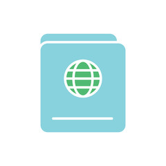 passport logo icon vector
